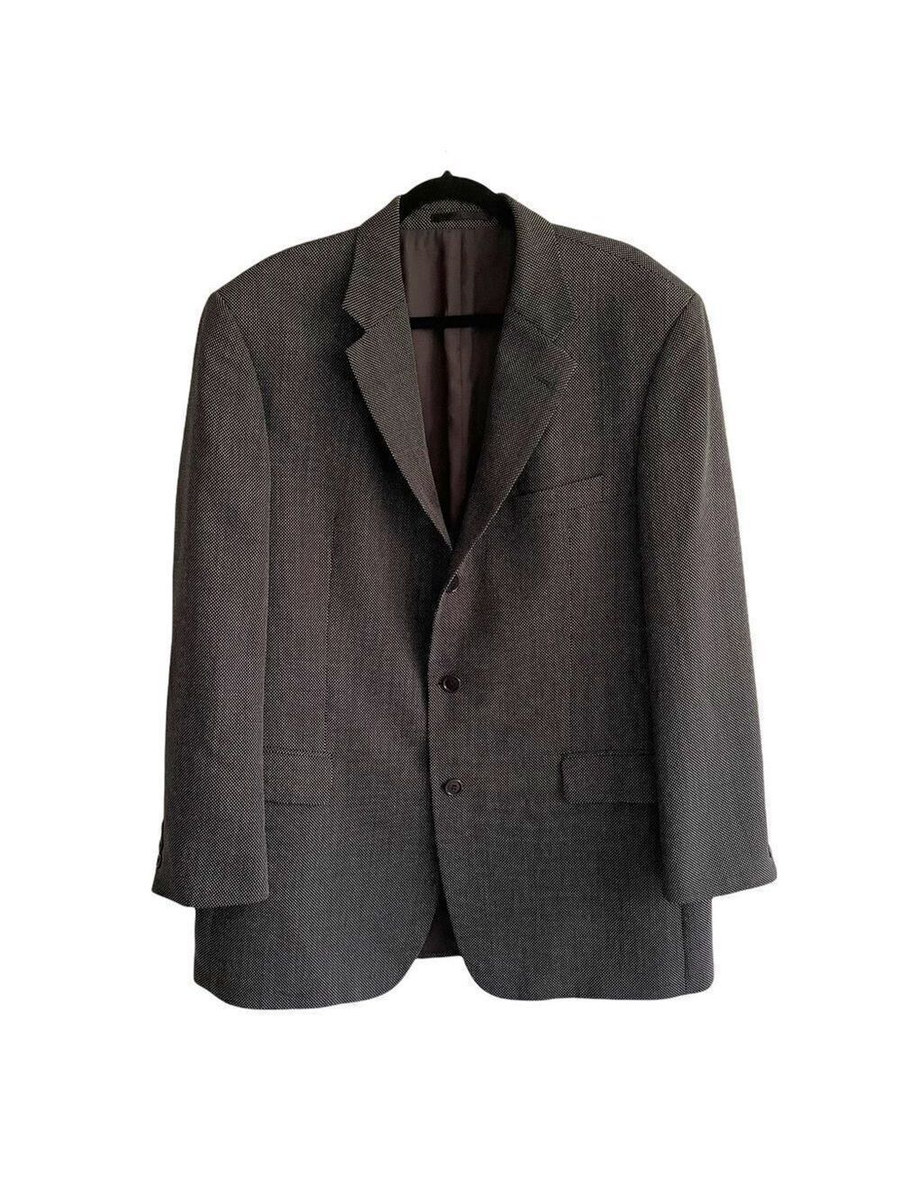 BOSS HUGO BOSS Angelica Wool 3 Button Front Blazer Jacket Black 46R